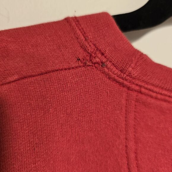 Miami Ohio Redhawks Vintage Crewneck Sweatshirt Adult Large Red Embroidered 90s - Picture 6 of 10